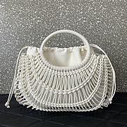 Valentino Allknots Woven Leather Shopper White - 38x34x7cm - 2