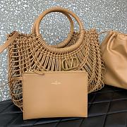 Valentino Allknots Woven Leather Shopper- 38x34x7cm - 3