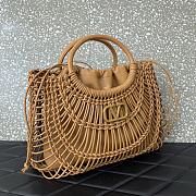 Valentino Allknots Woven Leather Shopper- 38x34x7cm - 5