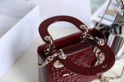 Christian Dior Mini Lady Bag In Patten Leather-17cm - 6