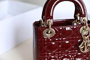 Christian Dior Mini Lady Bag In Patten Leather-17cm - 4