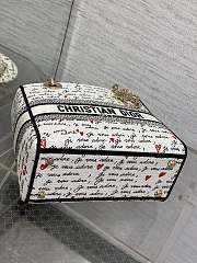 Medium Dioramour Lady D-Lite Bag White fabric-24 x 21 x 12 cm - 5