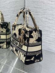 Medium Dioramour Lady D-Lite Bag Beige fabric-24 x 21 x 12 cm - 2