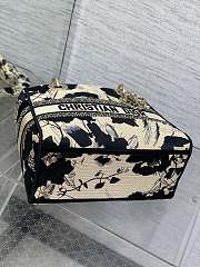 Medium Dioramour Lady D-Lite Bag Beige fabric-24 x 21 x 12 cm - 3