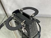 Dior Mini Lady Bag With Diamond Black-17cm - 6
