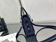 Dior Mini Lady Bag With Diamond Blue-17cm - 6