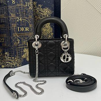 Dior Mini Lady Dior Bag With Silver Hardware-17cm