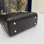 Dior Mini Lady Dior Bag With Silver Hardware-17cm - 4