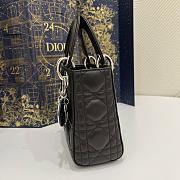 Dior Mini Lady Dior Bag With Silver Hardware-17cm - 3