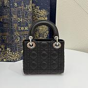 Dior Mini Lady Dior Bag With Silver Hardware-17cm - 2