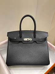 Hermes Birkin 30 Black with Sliver Hardware 001 - 1
