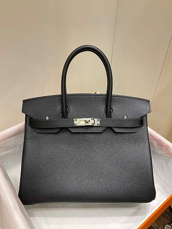 Hermes Birkin 30 Black with Sliver Hardware 001