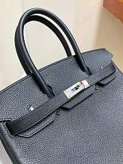 Hermes Birkin 30 Black with Sliver Hardware 001 - 3