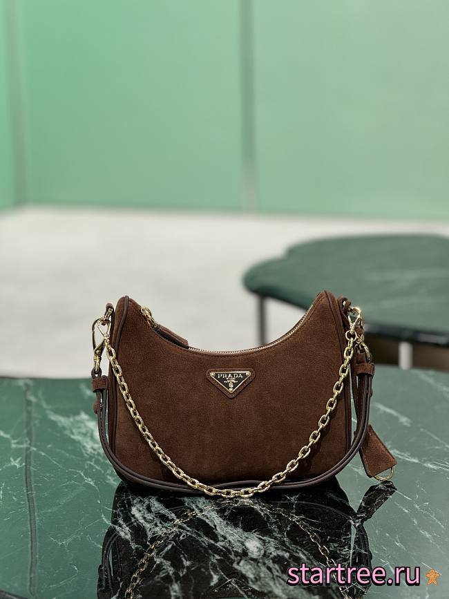 Prada Re-Edition suede mini-bag-22x18x6cm - 1
