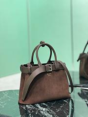 Prada Buckle Suede Bag With Belt-32*23*11CM - 3
