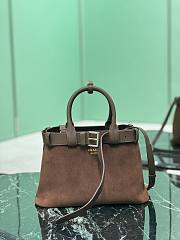 Prada Buckle Suede Bag With Belt-32*23*11CM - 2