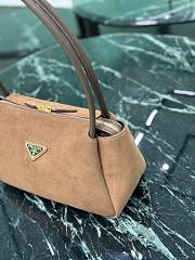 Prada Medium Suede Shoulder Bag-28x18x11cm - 5