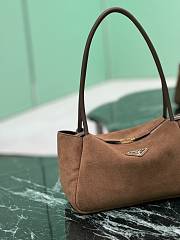 Prada Medium Suede Shoulder Bag-28x18x11cm - 3