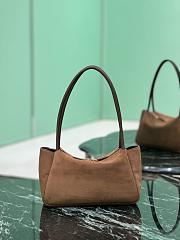 Prada Medium Suede Shoulder Bag-28x18x11cm - 4