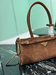 Prada Medium Suede Leather Bag-32*15.5*12CM - 5