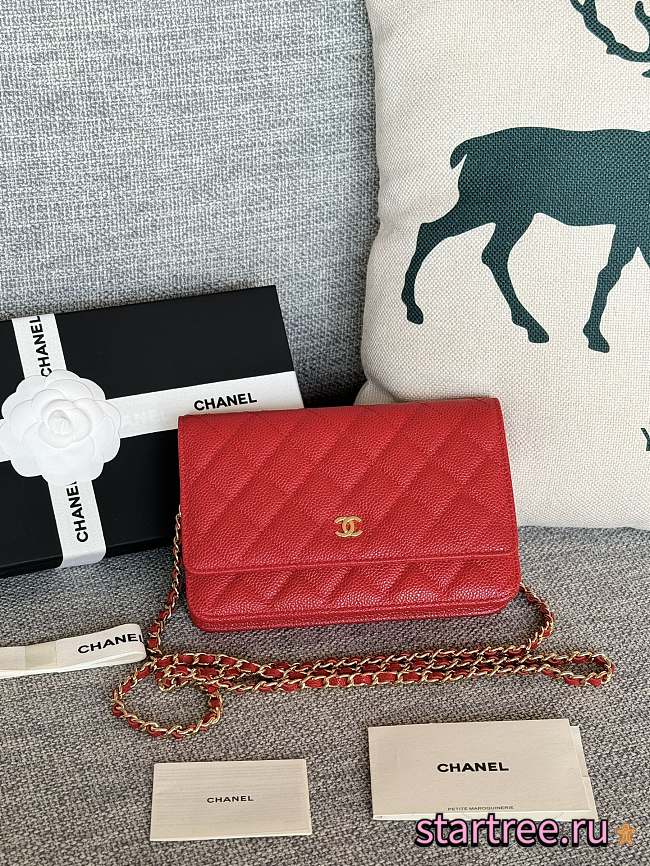 Chanel Woc Chain Bag Red-19x12x3cm - 1