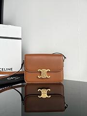Celine Teen Triomphe Box Leather Brown-18.5*14*6cm - 1