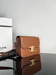 Celine Teen Triomphe Box Leather Brown-18.5*14*6cm - 4