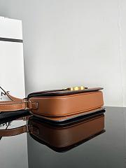 Celine Teen Triomphe Box Leather Brown-18.5*14*6cm - 3