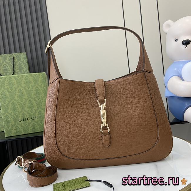 Gucci Jackie 1961 large shoulder bag Brown-35x32x5.5cm - 1