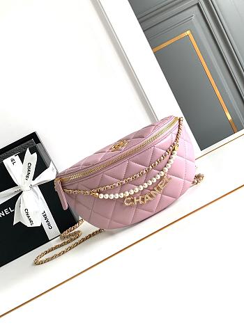 Chanel Waist Bag Pink-17x24 X 11cm
