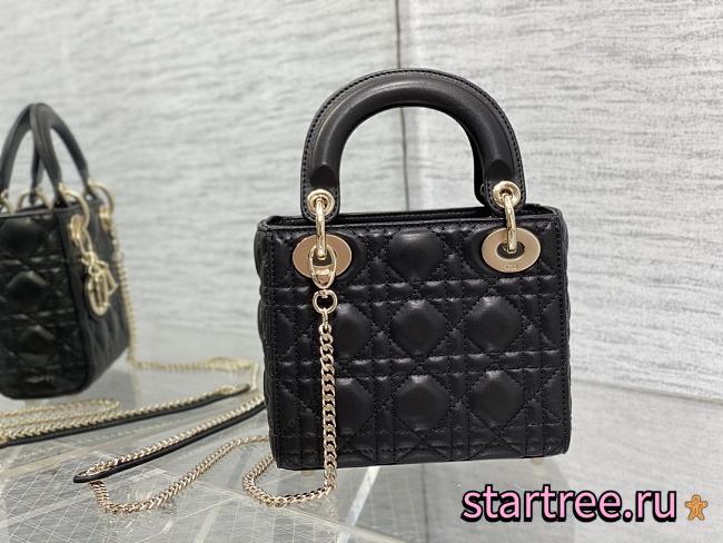 Christian Lady Dior Mini Bag Black-17cm*15cm*5cm - 1