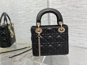 Christian Lady Dior Mini Bag Black-17cm*15cm*5cm