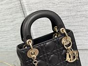 Christian Lady Dior Mini Bag Black-17cm*15cm*5cm - 5