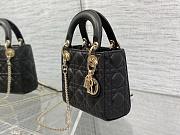 Christian Lady Dior Mini Bag Black-17cm*15cm*5cm - 4