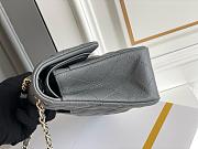 Chanel Classic Flap Bag Caviar Leather Gold Hardware Gray-23cm - 2