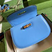 Gucci Bamboo Small Handbag Blue 675797-21cm - 2
