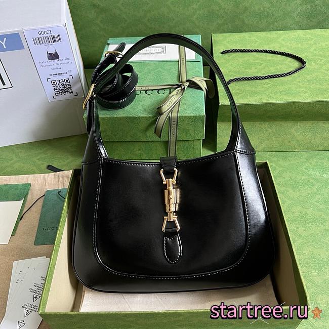Gucci Jackie Small Shoulder Bag Black- 636709 - 28x19x4.5cm - 1