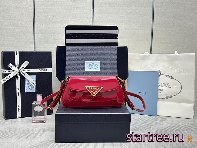Prada Patent leather shoulder bag Red-22.5cm - 1
