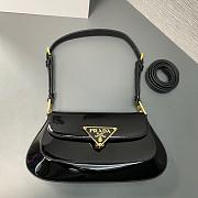 Prada Patent leather shoulder bag Black-22.5cm - 4
