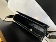 CELINE Shiny Calfskin MediumTriomphe Black-22*16*8cm - 5