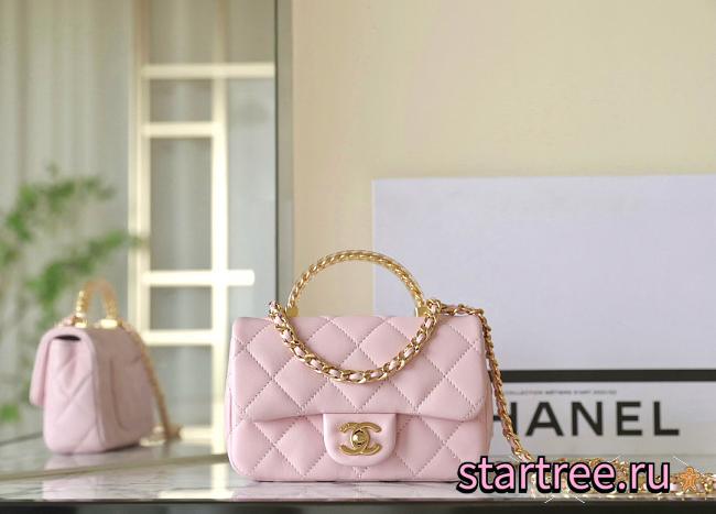 Chanel Mini Flap Bag With Top Handle AS4847 Pink - 12 × 19 × 6 cm - 1
