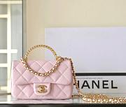 Chanel Mini Flap Bag With Top Handle AS4847 Pink - 12 × 19 × 6 cm - 4
