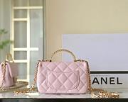 Chanel Mini Flap Bag With Top Handle AS4847 Pink - 12 × 19 × 6 cm - 3
