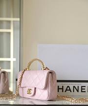 Chanel Mini Flap Bag With Top Handle AS4847 Pink - 12 × 19 × 6 cm - 2