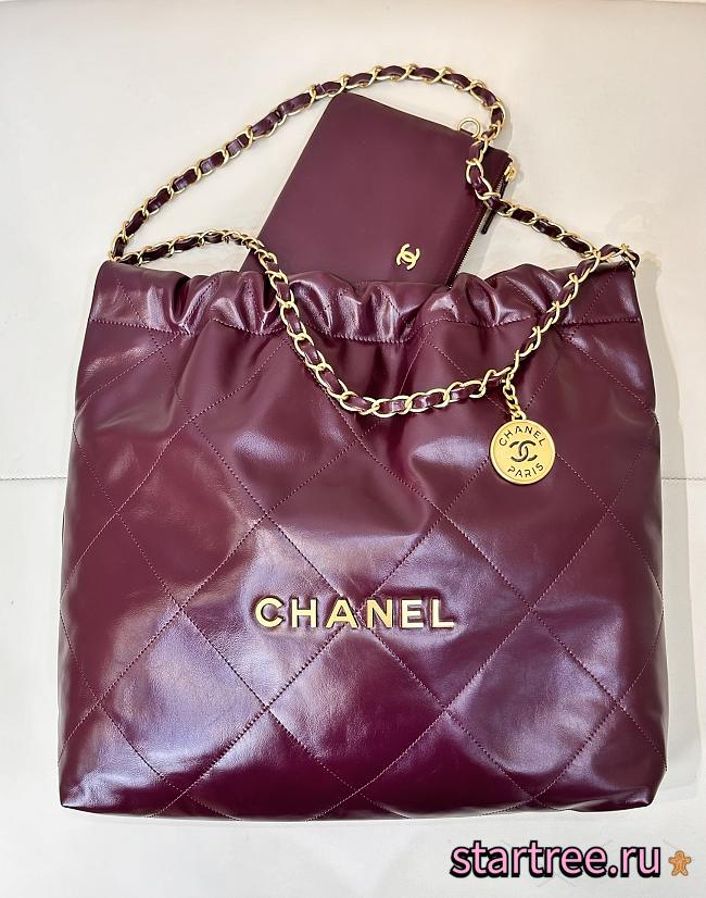 Chanel 22 Small Shoulder bag Burgundy-35x37x7cm - 1