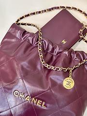 Chanel 22 Small Shoulder bag Burgundy-35x37x7cm - 5