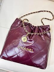 Chanel 22 Small Shoulder bag Burgundy-35x37x7cm - 4