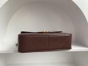 CHANEL | Vintage Brown Quilted Lambskin Flap Bag - 30x21x8cm - 3