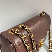 CHANEL | Vintage Brown Quilted Lambskin Flap Bag - 30x21x8cm - 5