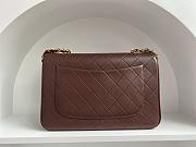 CHANEL | Vintage Brown Quilted Lambskin Flap Bag - 30x21x8cm - 6